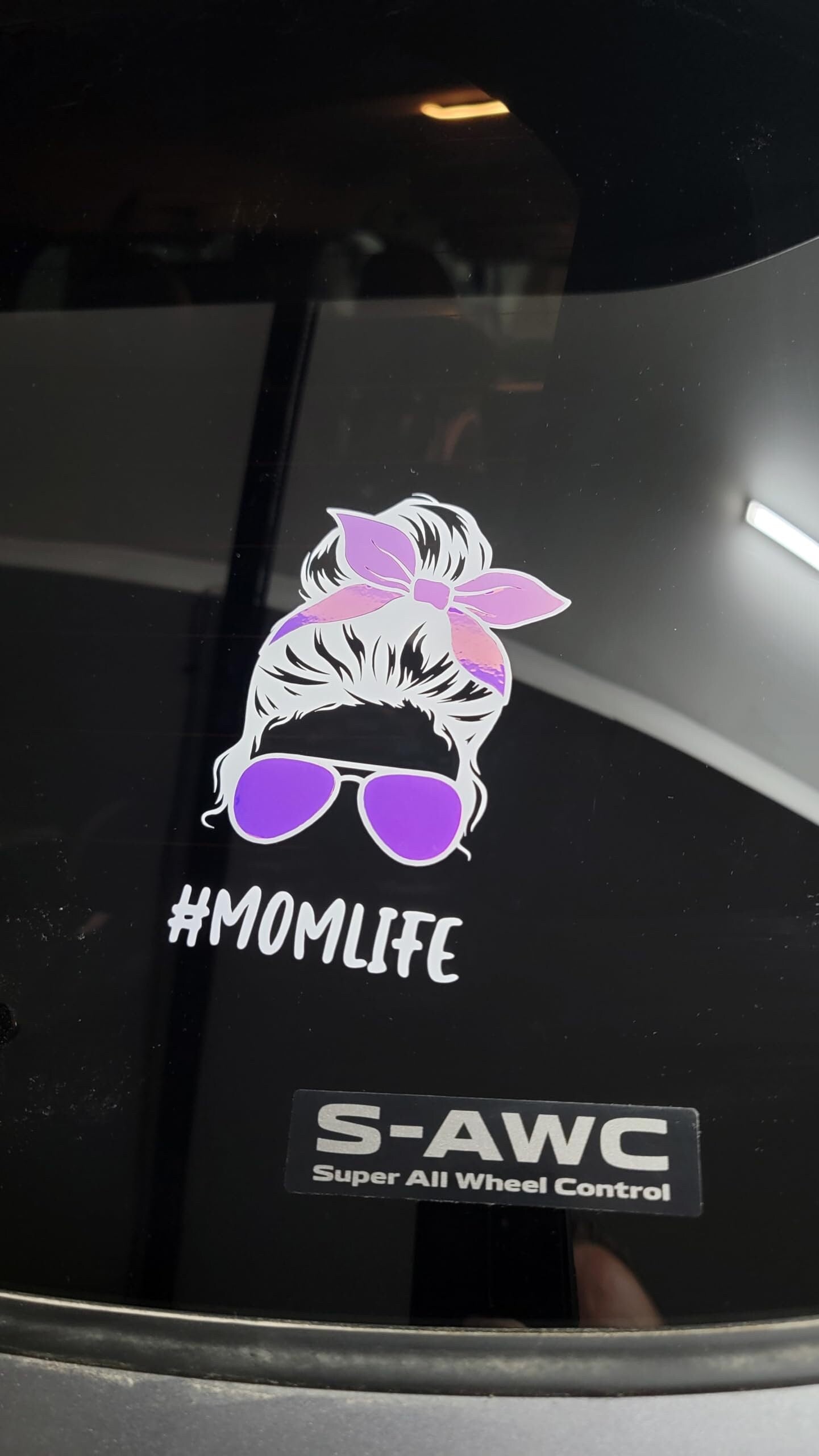 Messy hair mom life vinyl decal for car, suv, any smooth surface