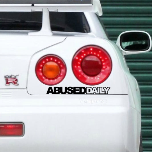 Abused daily car decal | vinyl decal | window decal | truck decal