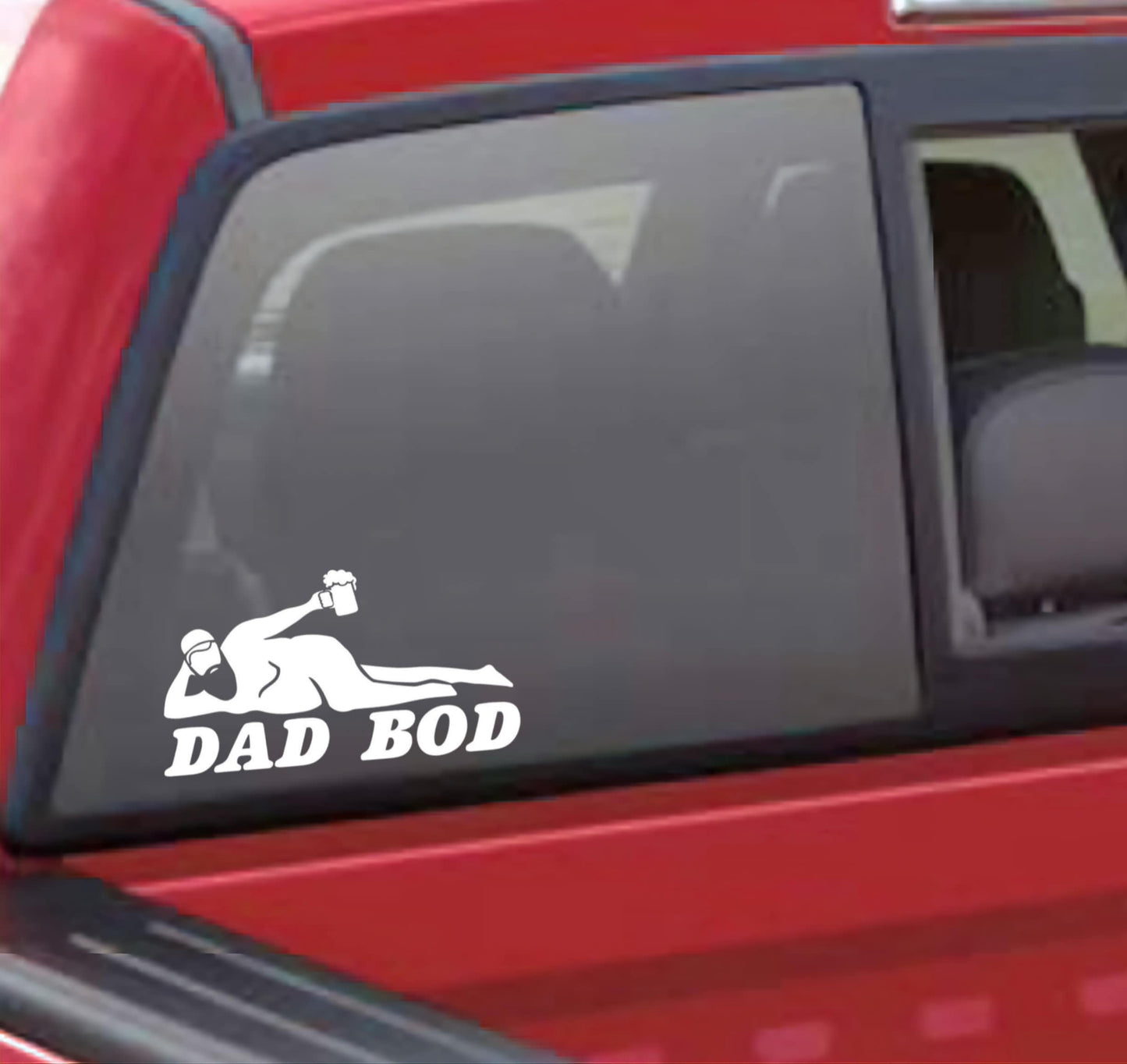 Dad bod beer decal window decal for car, truck or any flat smooth surface