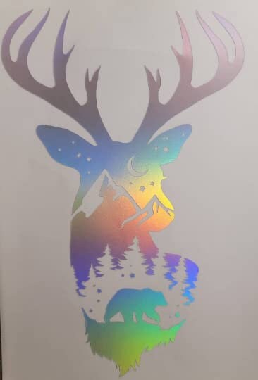 Deer and bear vinyl decal | truck decal | hunting decal | window decal | hunting sticker