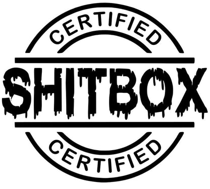 Certified shitbox car decal | window decal | vinyl decal | holographic | new version | blood drip