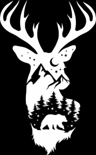 Deer and bear vinyl decal | truck decal | hunting decal | window decal | hunting sticker